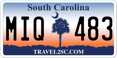 SC license plate MIQ483