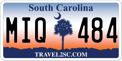 SC license plate MIQ484