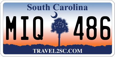 SC license plate MIQ486