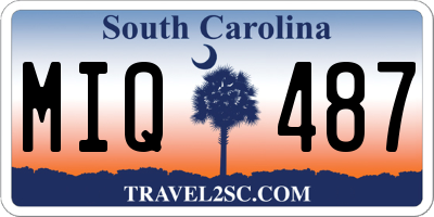 SC license plate MIQ487