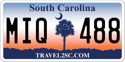 SC license plate MIQ488