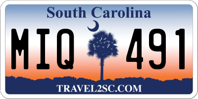 SC license plate MIQ491