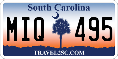 SC license plate MIQ495