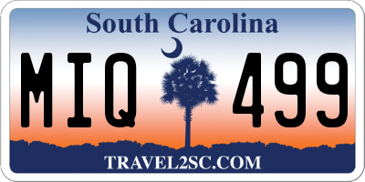 SC license plate MIQ499