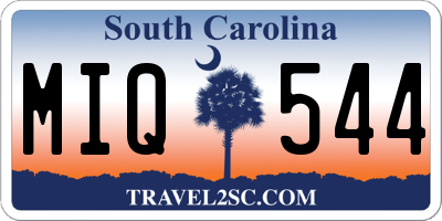 SC license plate MIQ544