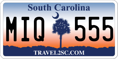 SC license plate MIQ555