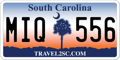 SC license plate MIQ556