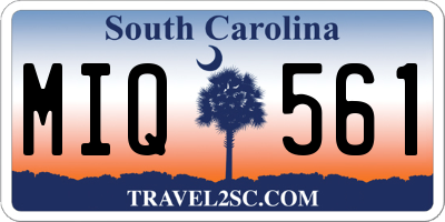 SC license plate MIQ561