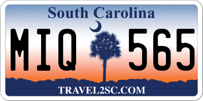 SC license plate MIQ565