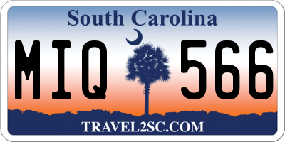 SC license plate MIQ566