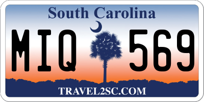 SC license plate MIQ569