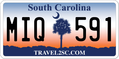 SC license plate MIQ591