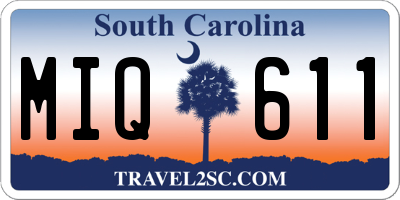 SC license plate MIQ611
