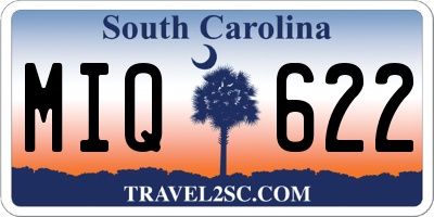 SC license plate MIQ622