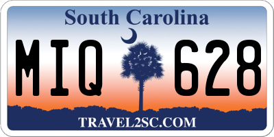 SC license plate MIQ628