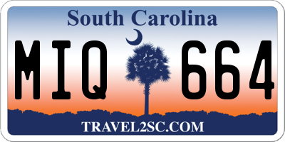 SC license plate MIQ664