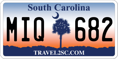 SC license plate MIQ682