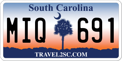 SC license plate MIQ691