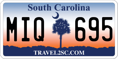 SC license plate MIQ695