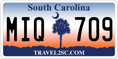 SC license plate MIQ709