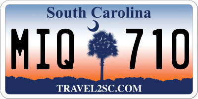 SC license plate MIQ710
