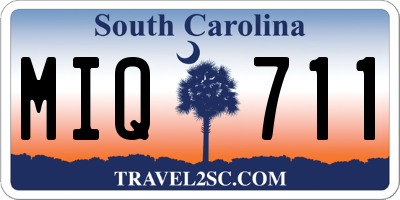 SC license plate MIQ711