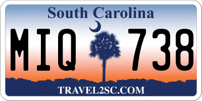 SC license plate MIQ738