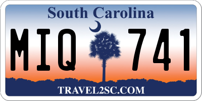 SC license plate MIQ741