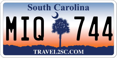SC license plate MIQ744
