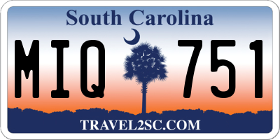 SC license plate MIQ751