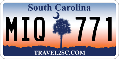 SC license plate MIQ771
