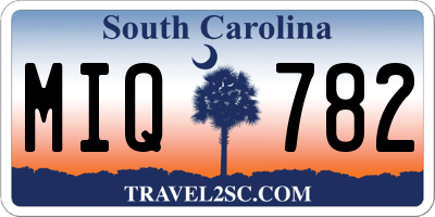 SC license plate MIQ782
