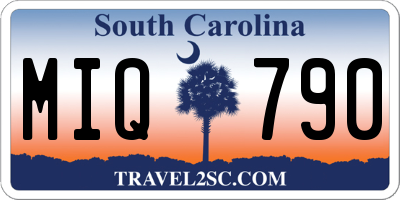 SC license plate MIQ790