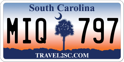 SC license plate MIQ797