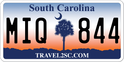SC license plate MIQ844