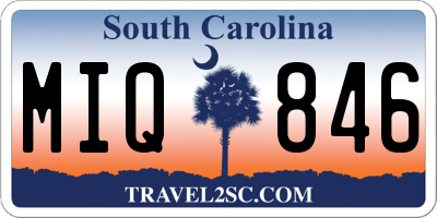 SC license plate MIQ846