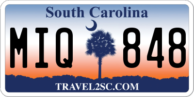SC license plate MIQ848