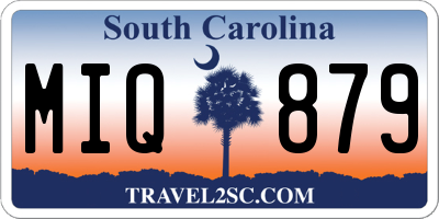 SC license plate MIQ879