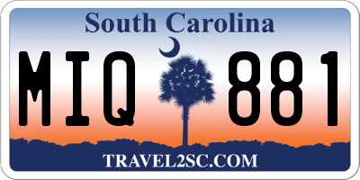 SC license plate MIQ881
