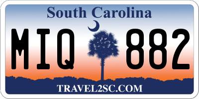 SC license plate MIQ882