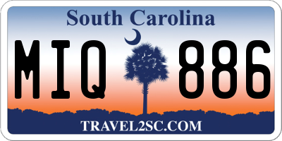 SC license plate MIQ886