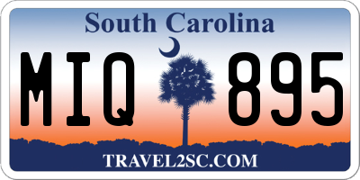 SC license plate MIQ895