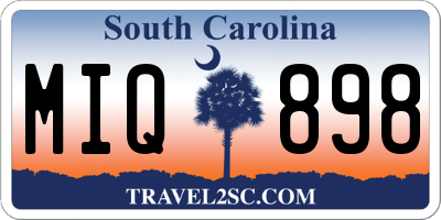 SC license plate MIQ898