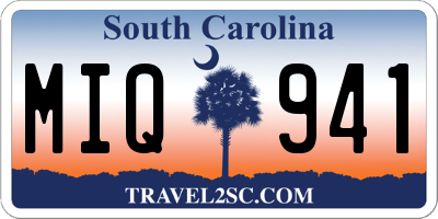 SC license plate MIQ941
