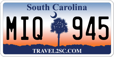 SC license plate MIQ945
