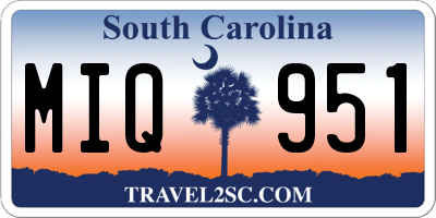 SC license plate MIQ951