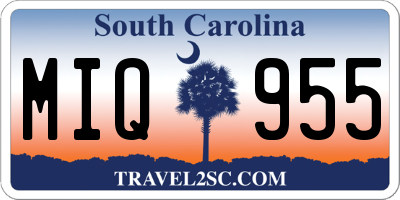 SC license plate MIQ955