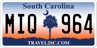 SC license plate MIQ964