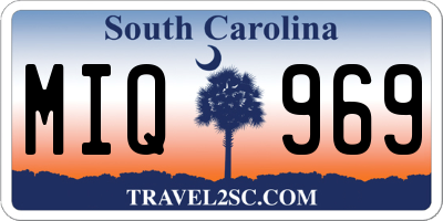 SC license plate MIQ969