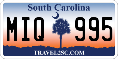 SC license plate MIQ995